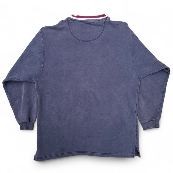 Vintage LL Bean Russell Athletic Single V Neck Blue Blank Sweatshirt Essential L - Picture 4 of 9